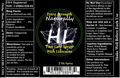 Package Label (2 Oz Spray)
